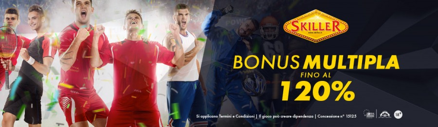 <p>BONUS MULTIPLA FINO AL 120%</p>
